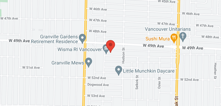 map of 1377 W 50TH AVENUE
